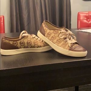 Michael Kors brown tennis shoes sneaker size 7.5